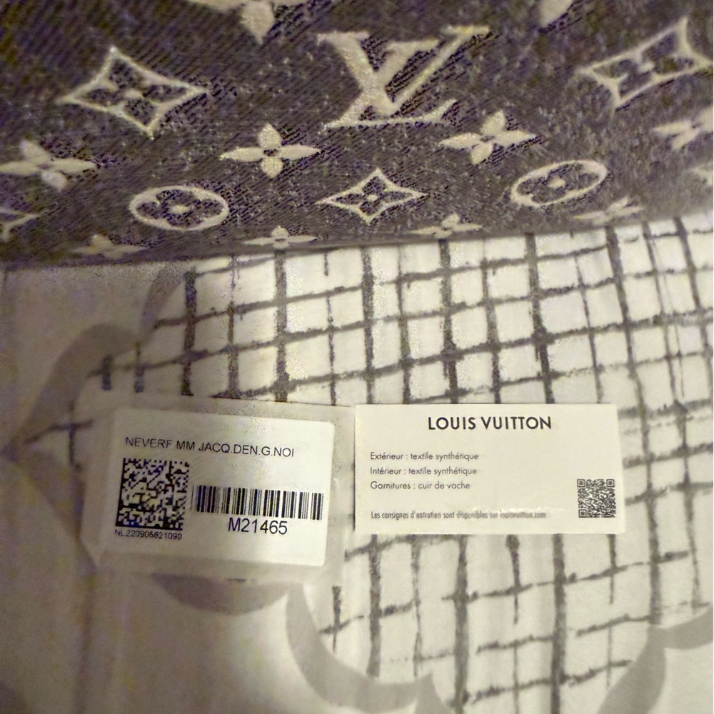 Louis Vuitton limited edition Black denim Neverfull MM - Picture 6 of 10